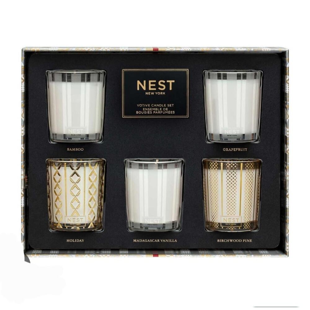 New Nest 5 pack mini votive candle gift set
